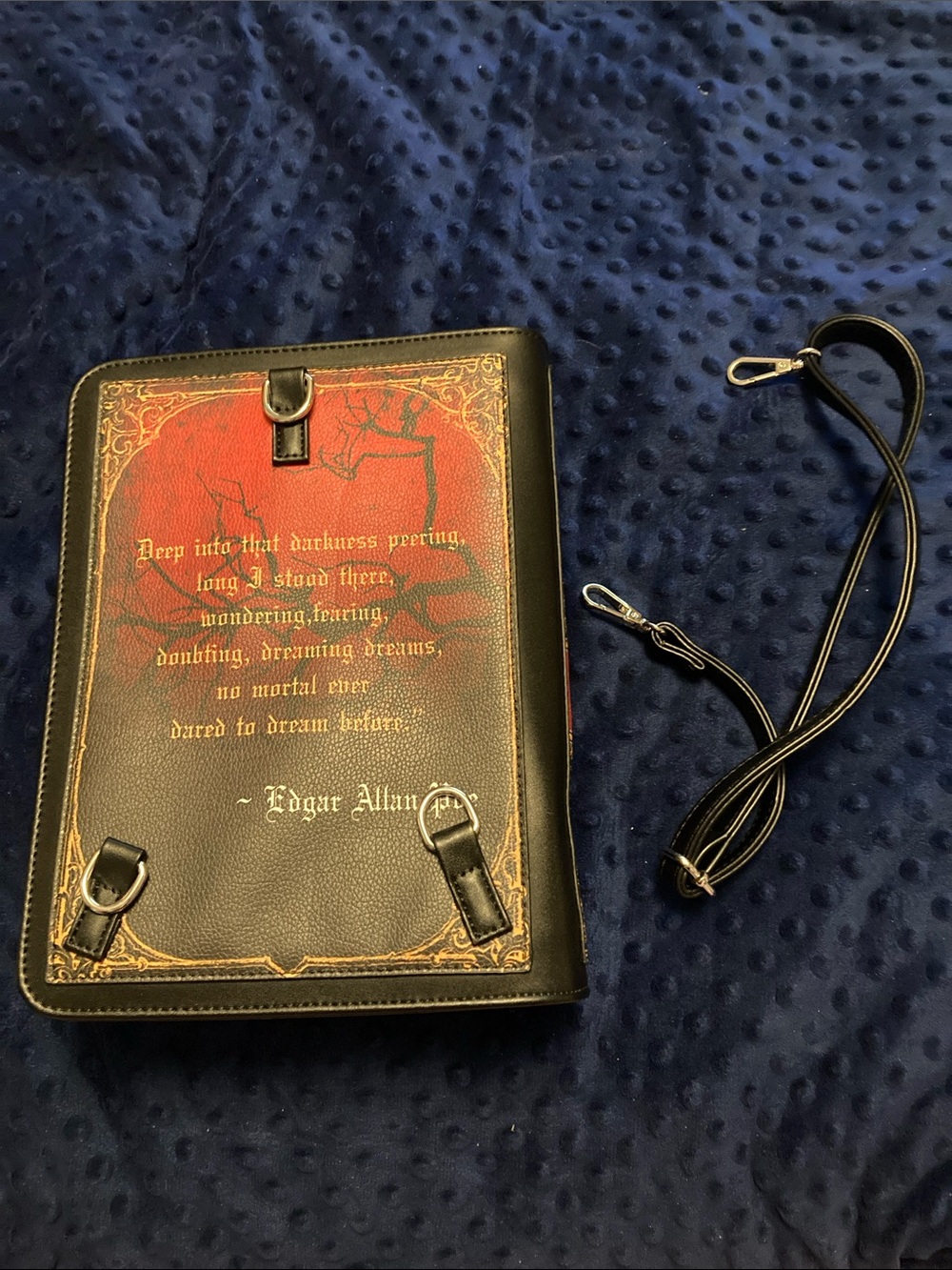 Edgar Allan Poe-The Raven crossbody/back pack bag - Picture 4 of 8